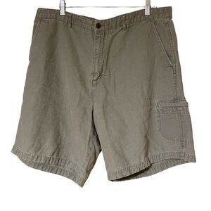 Caribbean Joe‎ Men’s Casual Shorts Size 42 Flat Front Side Pocket Tan Ramie